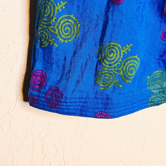 Boho Whimsigoth Casual Blue Harem Cotton Lounge Pants Size Small Medium Large - Picture 6 of 7